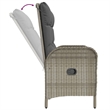 Afuera Living Contemporary 4 Piece Rattan Garden Dining Set in Gray