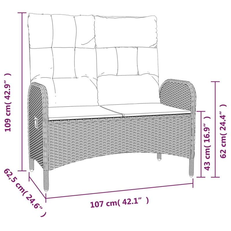 Afuera Living Contemporary 4 Piece Rattan Garden Dining Set in Gray