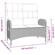 Afuera Living Contemporary 4 Piece Rattan Garden Dining Set in Gray