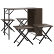 Afuera Living 5 Piece Poly Rattan Garden Dining Set in Brown