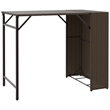Afuera Living 5 Piece Poly Rattan Garden Dining Set in Brown