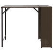 Afuera Living 5 Piece Poly Rattan Garden Dining Set in Brown