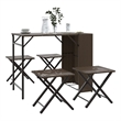 Afuera Living 5 Piece Poly Rattan Garden Dining Set in Brown