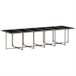 Afuera Living Contemporary Poly Rattan Garden Dining Set in Gray