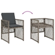 Afuera Living Contemporary Poly Rattan Garden Dining Set in Gray