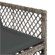 Afuera Living Contemporary Poly Rattan Garden Dining Set in Gray