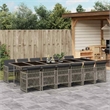 Afuera Living Contemporary Poly Rattan Garden Dining Set in Gray