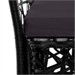 Afuera Living Contemporary 5 Piece Poly Rattan Patio Dining Set in Black