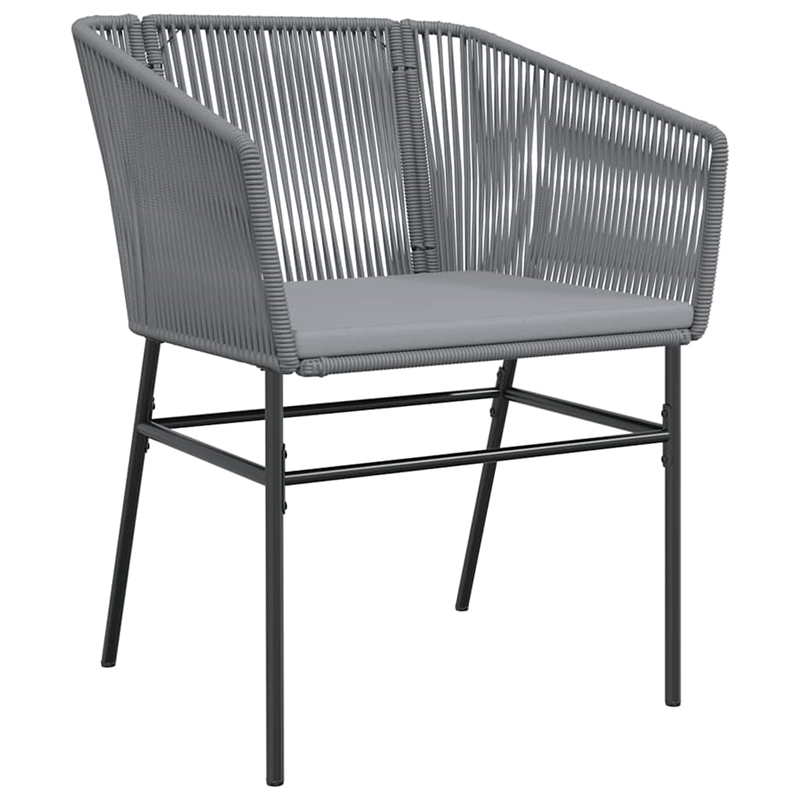 Afuera Living 3 Piece Poly Rattan Garden Dining Set in Black