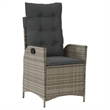 Afuera Living Contemporary 5 Piece Rattan Garden Dining Set in Gray