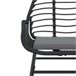 Afuera Living Contemporary 5 Piece Rattan Garden Dining Set in Black