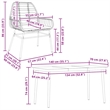 Afuera Living Contemporary 5 Piece Rattan Garden Dining Set in Black