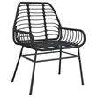 Afuera Living Contemporary Rattan Garden Dining Set in Black