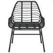 Afuera Living Contemporary Rattan Garden Dining Set in Black