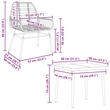 Afuera Living Contemporary Rattan Garden Dining Set in Black