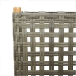 Afuera Living Contemporary 7 Piece Poly Rattan Garden Dining Set in Gray