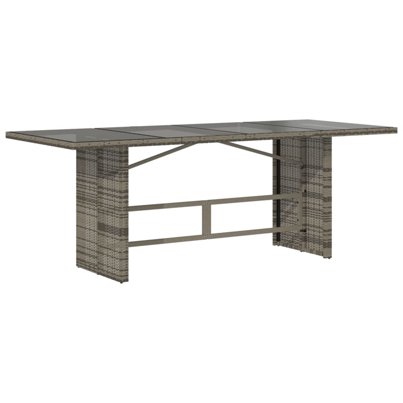 Afuera Living 7 Piece Poly Rattan Garden Dining Set in Anthracite