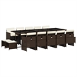 Afuera Living Contemporary Rattan Garden Dining Set in Brown