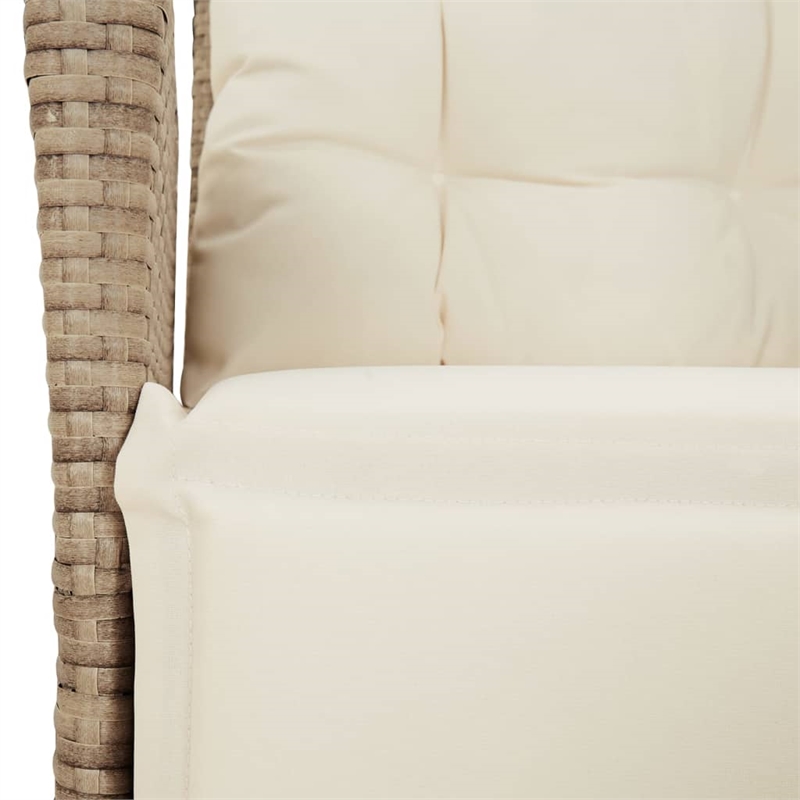 Afuera Living 5 Piece Poly Rattan Garden Dining Set in Beige