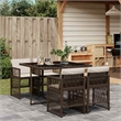 Afuera Living 5 Piece Poly Rattan Garden Dining Set in Black