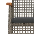 Afuera Living Contemporary 5 Piece Rattan Garden Dining Set in Gray