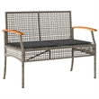 Afuera Living Contemporary 5 Piece Rattan Garden Dining Set in Gray