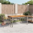 Afuera Living Contemporary 5 Piece Rattan Garden Dining Set in Gray
