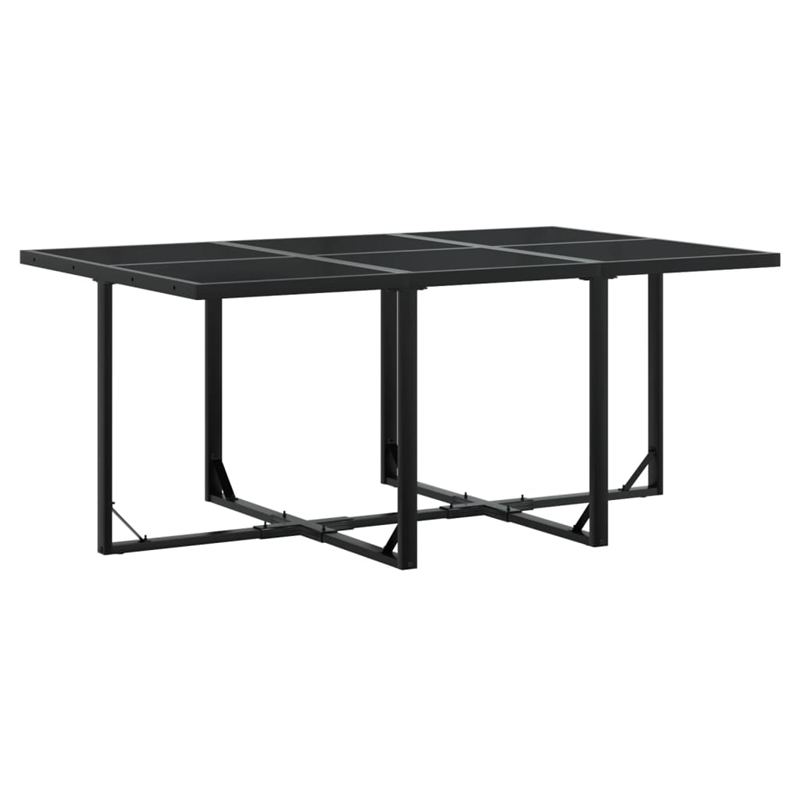 Afuera Living 11 Piece Poly Rattan Garden Dining Set in Black