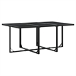 Afuera Living 11 Piece Poly Rattan Garden Dining Set in Black