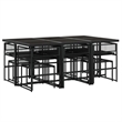 Afuera Living 11 Piece Poly Rattan Garden Dining Set in Black