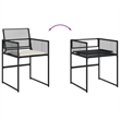Afuera Living 11 Piece Poly Rattan Garden Dining Set in Black