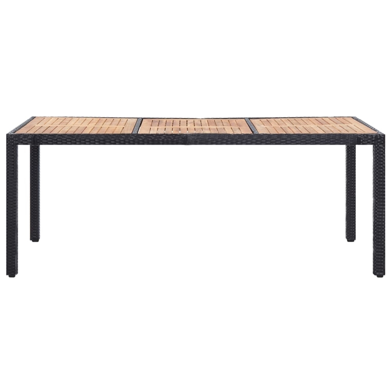Afuera Living Contemporary 9 Piece Rattan Garden Dining Set in Black