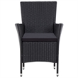 Afuera Living Contemporary 9 Piece Rattan Garden Dining Set in Black