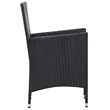 Afuera Living Contemporary 9 Piece Rattan Garden Dining Set in Black