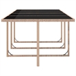 Afuera Living Contemporary Rattan Garden Dining Set in Beige