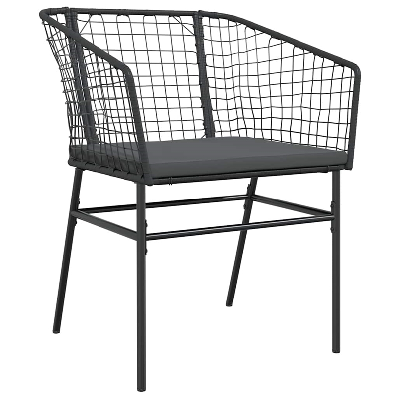 Afuera Living 5 Piece Poly Rattan Garden Dining Set in Black