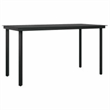 Afuera Living 5 Piece Poly Rattan Garden Dining Set in Black