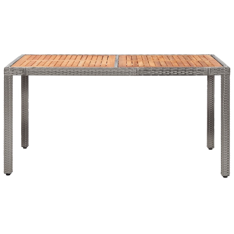 Afuera Living Contemporary 7 Piece Rattan Garden Dining Set in Gray