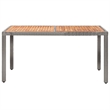 Afuera Living Contemporary 7 Piece Rattan Garden Dining Set in Gray