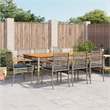 Afuera Living Contemporary 9 Piece Rattan Patio Dining Set in Gray