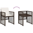 Afuera Living 11 Piece Poly Rattan Garden Dining Set in Brown/Cream White