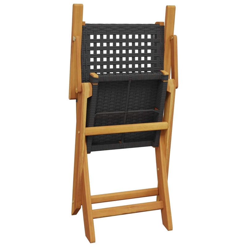 Afuera Living 7 Piece Poly Rattan Garden Dining Set in Black