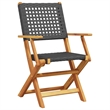 Afuera Living 5 Piece Poly Rattan Garden Dining Set in Black