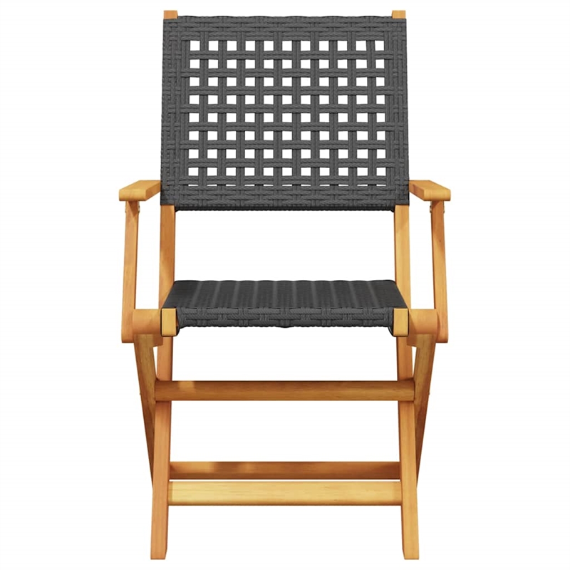Afuera Living 5 Piece Poly Rattan Garden Dining Set in Black
