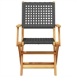 Afuera Living 5 Piece Poly Rattan Garden Dining Set in Black