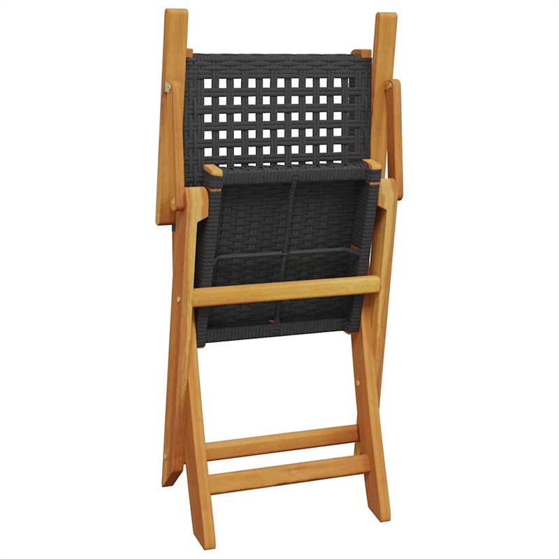 Afuera Living 5 Piece Poly Rattan Garden Dining Set in Black