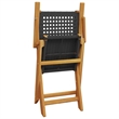 Afuera Living 5 Piece Poly Rattan Garden Dining Set in Black