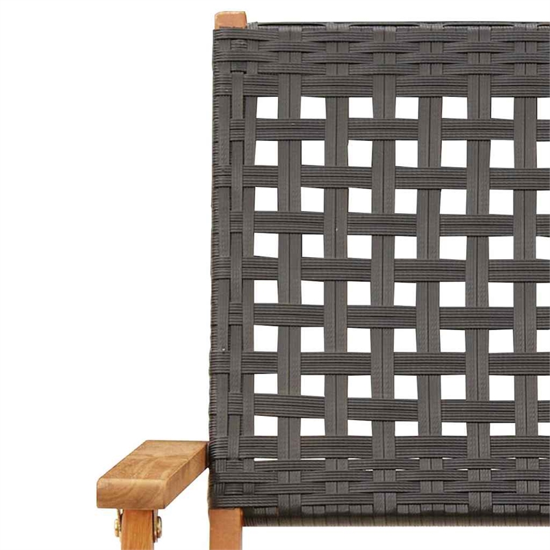 Afuera Living 5 Piece Poly Rattan Garden Dining Set in Black