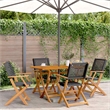 Afuera Living 5 Piece Poly Rattan Garden Dining Set in Black