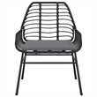 Afuera Living Contemporary Poly Rattan Garden Dining Set in Black